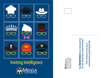 Postcard, Mensa Membership Month