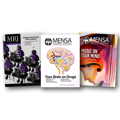 Mensa Research Journal - 3 issues
