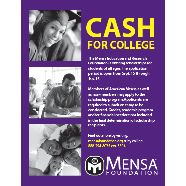 Fliers, Mensa Foundation Scholarships