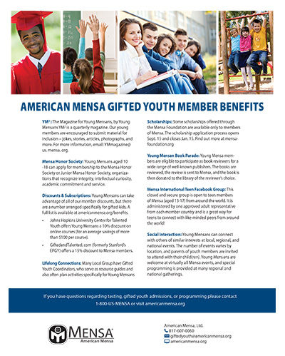 Fliers, Gifted Youth Benefits