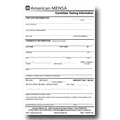 Candidate Testing Information Form